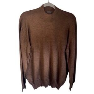 Vtg Fratelli Barneys New York Mens 100 Virgin Wool Sweater Italy Large Mock Neck